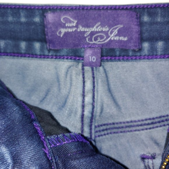 NYDJ Lift & Tuck Technology Straight Leg Jeans Size 10 Dark Wash - Picture 4 of 9